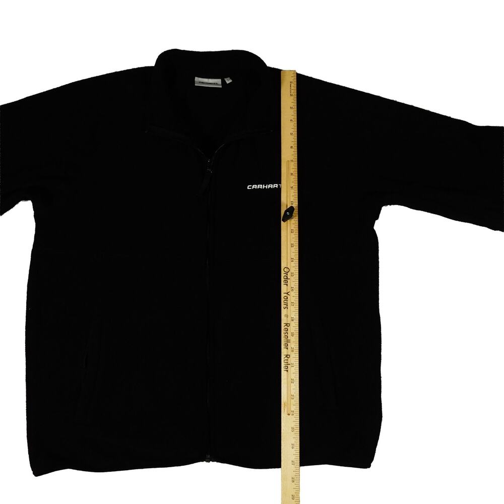 Carhartt Black Fleece Full Zip Jacket Outdoor Hiking Walking Men's Large - Picture 4 of 6